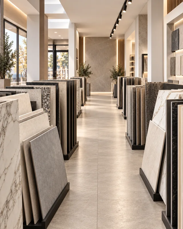 Neutral stone-look surfaces